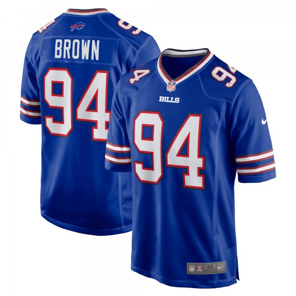 Men's Buffalo Bills Andrew Brown Nike  Royal  Game Jersey