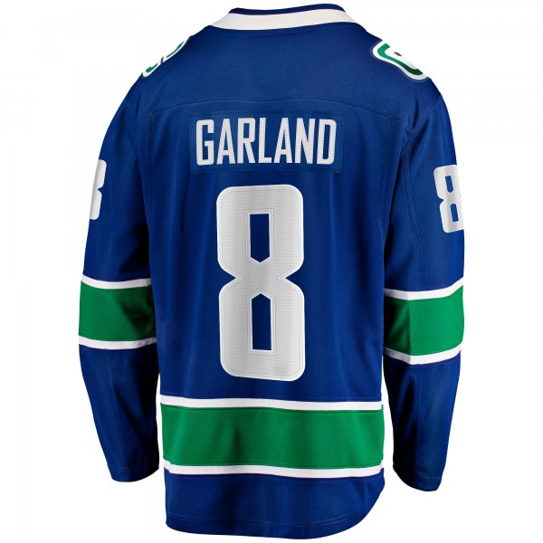 Men's Vancouver Canucks Conor Garland Fanatics Blue Home Breakaway Jersey