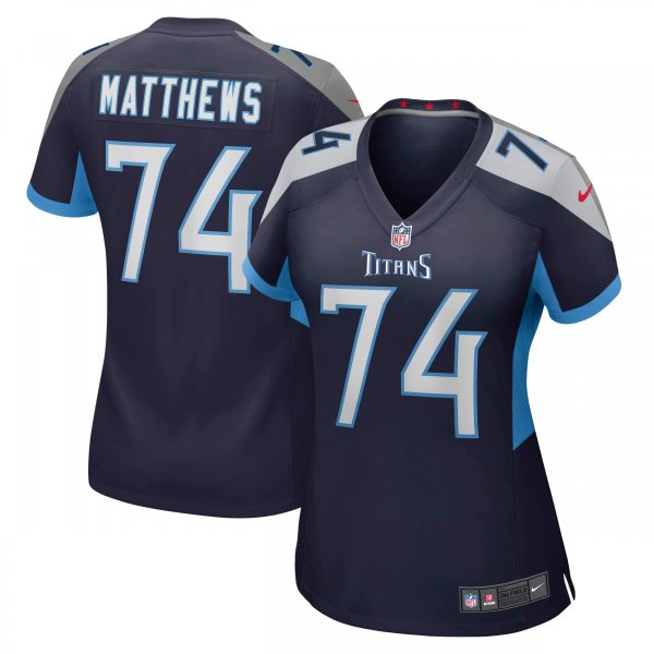 Women's Tennessee Titans Bruce Matthews Nike Navy Retired Player Jersey