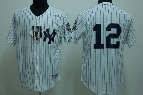 New York Yankees #12 Alfonso Soriano Stitched White MLB Jersey