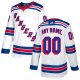 Men's Adidas New York Rangers White Away NHL Customized Jersey