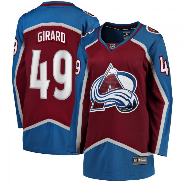 Women's Colorado Avalanche Samuel Girard Fanatics Burgundy Home Breakaway Player Jersey