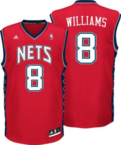 Men's Brooklyn Nets #8 Deron Williams Red Revolution 30 Stitched NBA Jersey