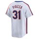 Men's New York Mets Mike Piazza Nike White Throwback Cooperstown Limited Jersey