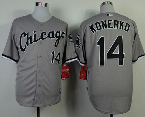 Chicago White Sox #14 Paul Konerko Grey Cool Base Stitched MLB Jersey