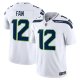 Men's Seattle Seahawks 12s Nike White Vapor F.U.S.E. Limited Jersey