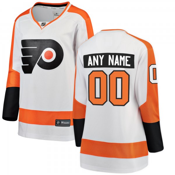 Women's Philadelphia Flyers Fanatics White Away Breakaway Custom Jersey