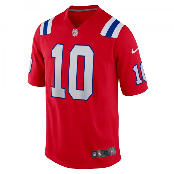 Men's New England Patriots Mac Jones Nike Red Alternate Game Jersey