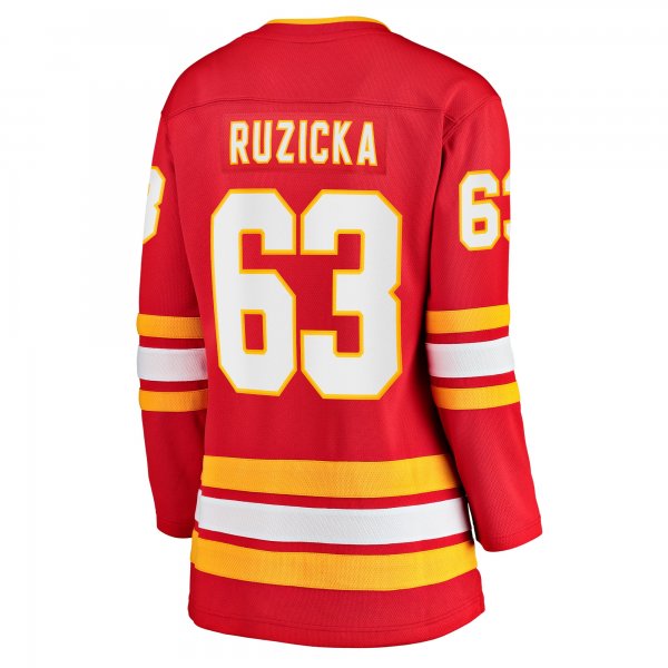 Women's Calgary Flames Adam Ruzicka Fanatics Red Home Breakaway Player Jersey