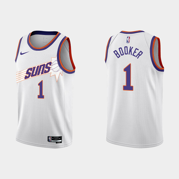 Men's Phoenix Suns #1 Devin Booker 2022-23 City Edition White NBA Jersey