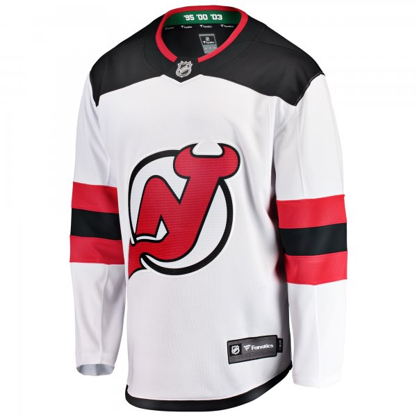 Youth New Jersey Devils Fanatics White Away Breakaway Jersey