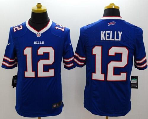 Nike Buffalo Bills #12 Jim Kelly Royal Blue Team Color Men's Stitched NFL New Limited Jersey