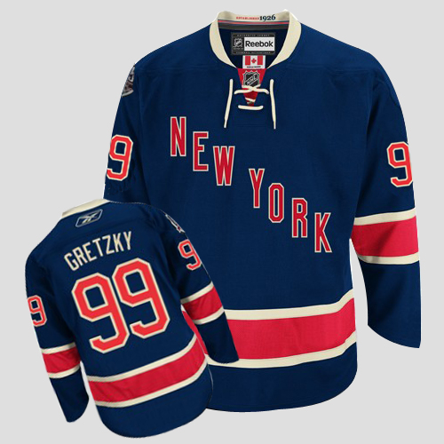 New York Rangers #99 Wayne Gretzky Dark Blue Third Stitched NHL Jersey