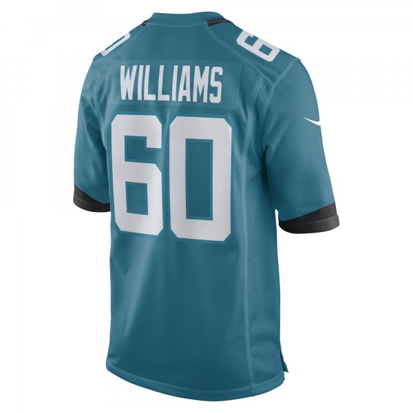 Men's Jacksonville Jaguars Darryl Williams Nike Teal Game Player Jersey