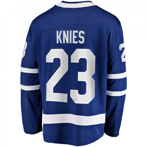 Men's Toronto Maple Leafs Matthew Knies Fanatics Blue Home Premier Breakaway Player Jersey