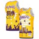 Men's Los Angeles Lakers Mitchell & Ness x Tats Cru Gold Hardwood Classics Fashion Jersey