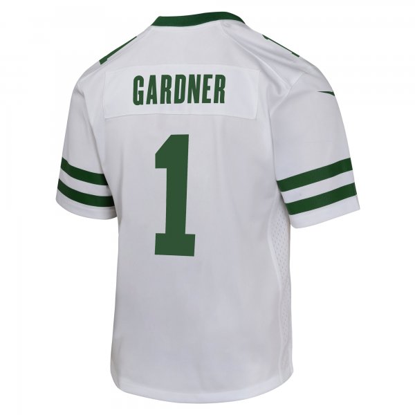 Youth New York Jets Ahmad Sauce Gardner Nike Legacy White Game Jersey