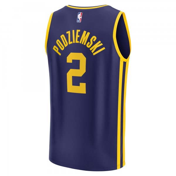 Youth Golden State Warriors First Round Fanatics Navy 2023 NBA Draft First Round Pick Fast Break Replica Jersey - Statement Edition