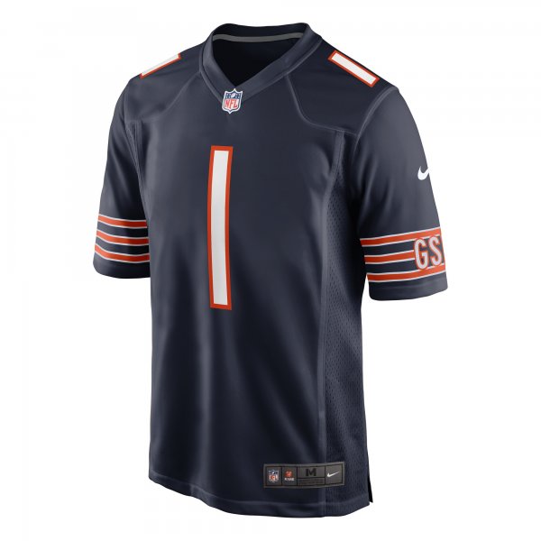 Men's Chicago Bears Justin Fields Nike Navy Game Jersey