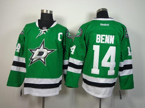 Dallas Stars #14 Jamie Benn Green Home Stitched NHL Jersey