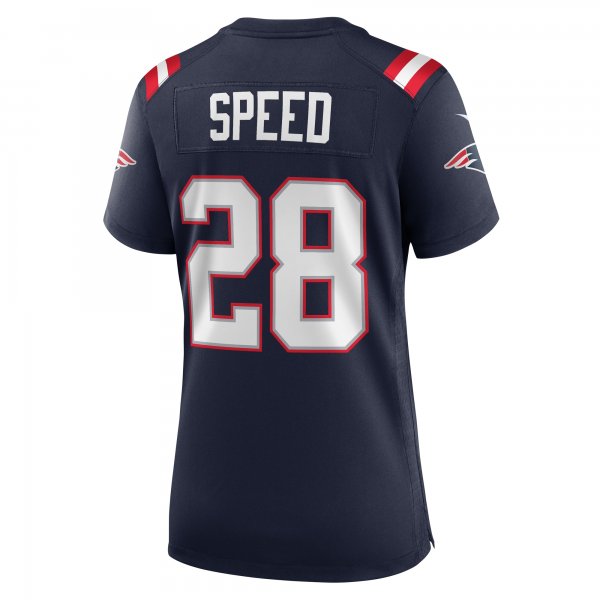 Women's New England Patriots Ameer Speed Nike  Navy Team Game Jersey