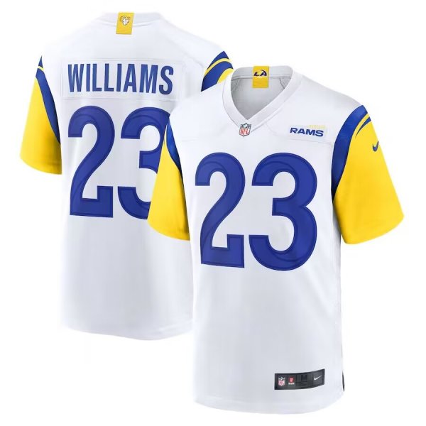 Men's Los Angeles Rams #23 Kyren Williams Nike White Game Jersey