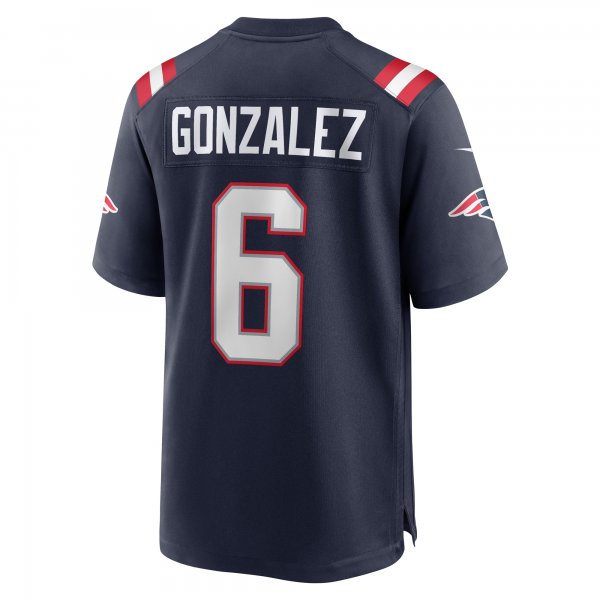 Men's New England Patriots Christian Gonzalez Nike  Navy Team Game Jersey