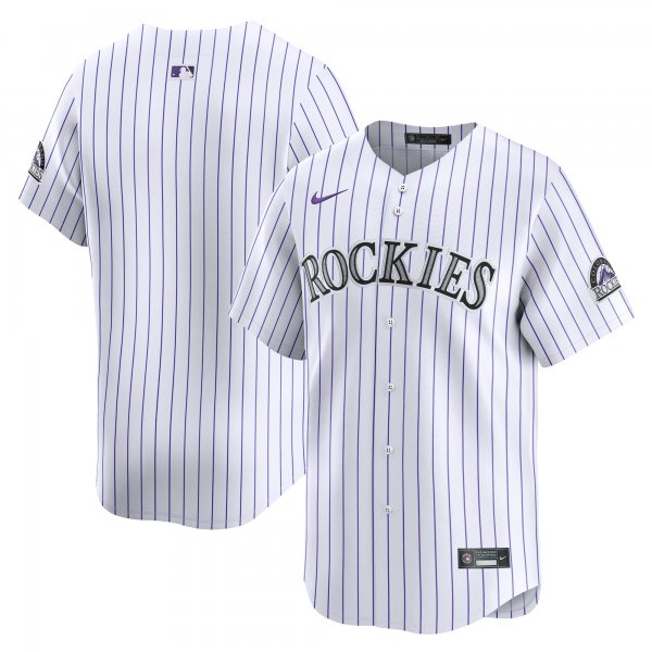 Youth Colorado Rockies Nike White Home Limited Jersey