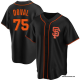 Men's San Francisco Giants #75 Camilo Doval Black Alternate Cool Base Jersey