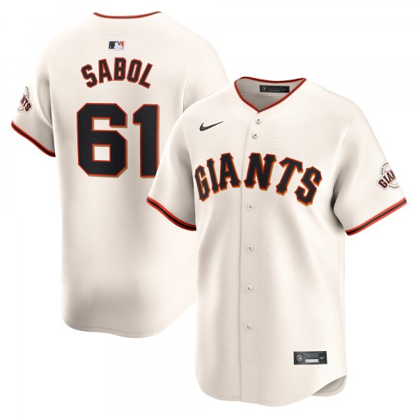 Men's San Francisco Giants Blake Sabol Nike Cream Home Limited Player Jersey