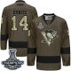 Pittsburgh Penguins #14 Chris Kunitz Green Salute to Service 2017 Stanley Cup Finals Champions Stitched NHL Jersey