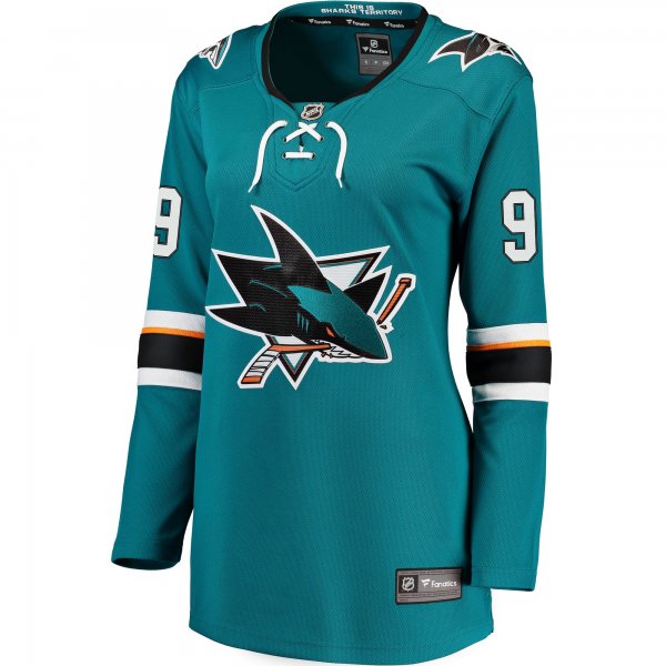 Women's San Jose Sharks Evander Kane Fanatics Teal Premier Breakaway Player Jersey