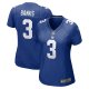 Women's New York Giants Deonte Banks Nike  Royal  Game Jersey