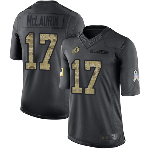 Washington Redskins #17 Terry McLaurin Black Men's Stitched NFL Limited 2016 Salute to Service Jersey