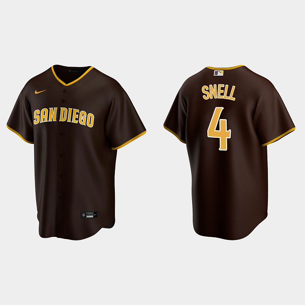 Men's San Diego Padres #4 Blake Snell Road Brown MLB Jersey