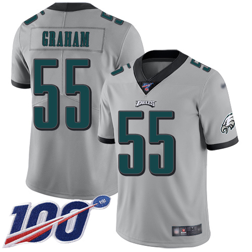 Philadelphia Eagles #55 Brandon Graham Silver Men's Stitched NFL Limited Inverted Legend 100th Season Jersey