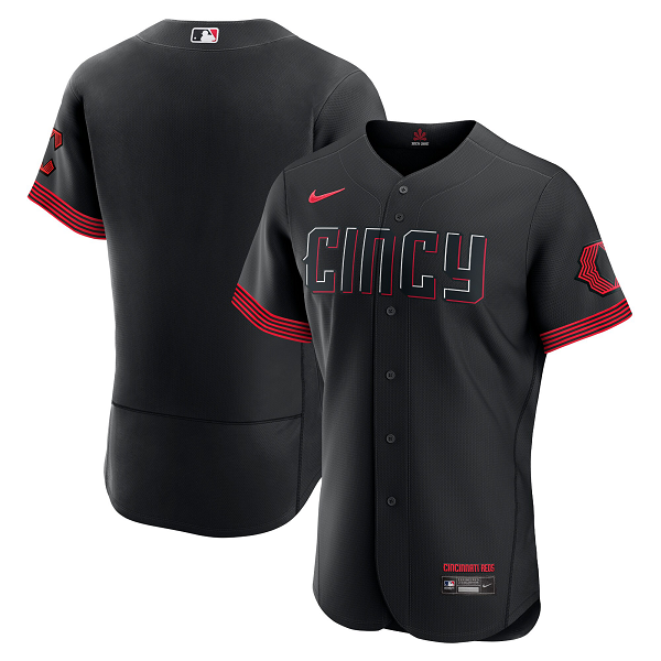 Youth Cincinnati Reds Nike Black 2023 City Connect Flex Base Jersey