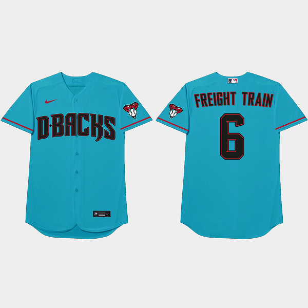 David Peralta Nickname Diamondbacks 2021 Players Weekend Freight Train Blue Men's Jersey