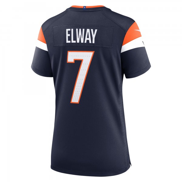 Women's Denver Broncos John Elway Nike Navy Retired Player Alternate Game Jersey