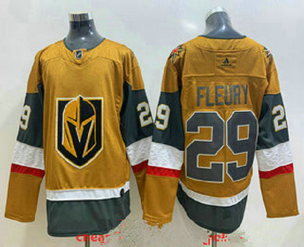 Men's Vegas Golden Knights #29 Marc-Andre Fleury Gold 2020-21 Alternate Stitched Adidas Jersey