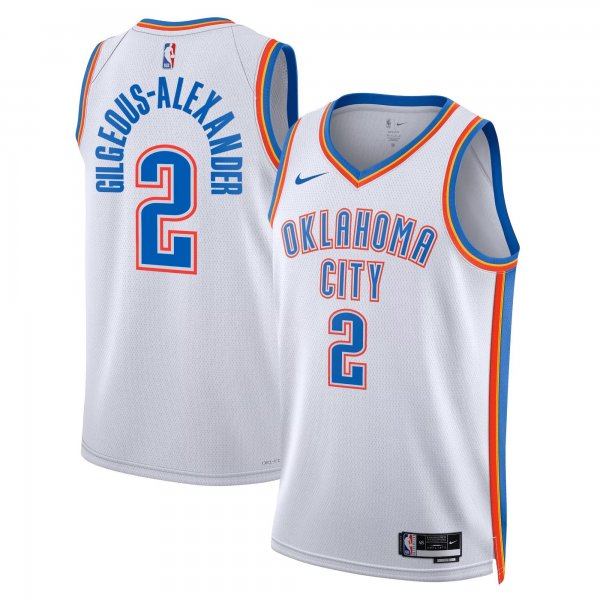 Men's Oklahoma City Thunder Shai Gilgeous-Alexander #2 White Association NBA Jersey