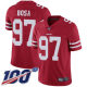 Men's San Francisco 49ers #97 Nick Bosa Red Team Color Stitched NFL 100th Season Vapor Limited Jersey