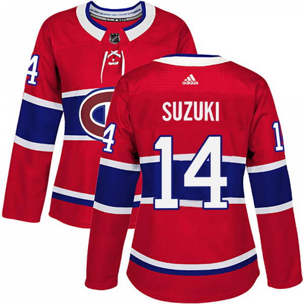 Women's Adidas Montreal Canadiens #14 Nick Suzuki Red Home Red Jersey