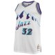 Men's Utah Jazz Karl Malone Mitchell & Ness White 1996/97 Big & Tall Hardwood Classics Swingman Jersey