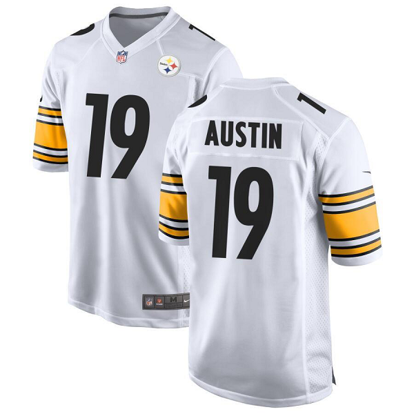 Men's Pittsburgh Steelers #19 Calvin Austin Nike White 2023 NFL Draft Pick Limited Jersey