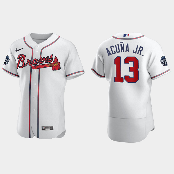 Ronald Acuna Jr. Atlanta Braves 2021 World Series MLB Flexbase Jersey - White