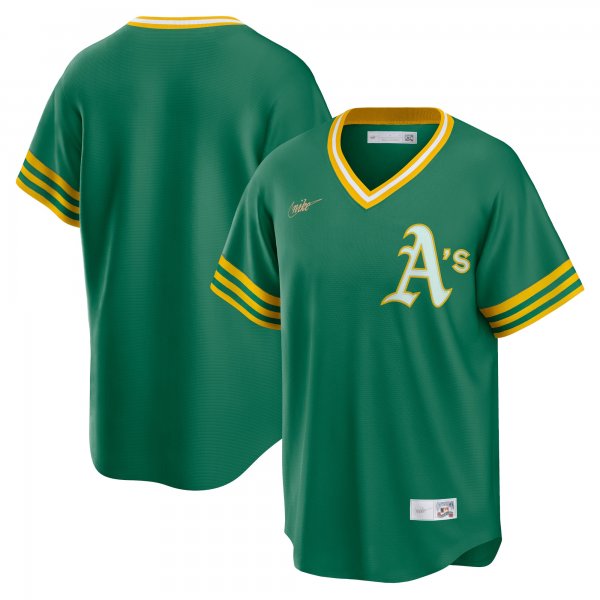 Men's Oakland Athletics Nike Kelly Green Road Cooperstown Collection Team Jersey