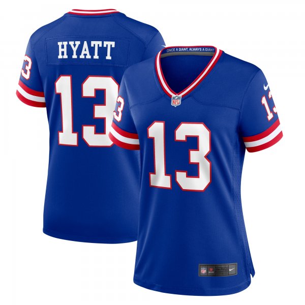 Women's New York Giants Jalin Hyatt Nike  Royal Team Game Jersey