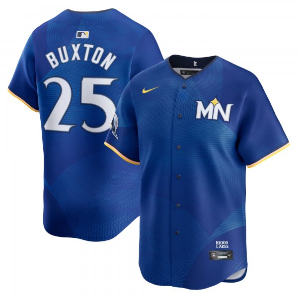 Men's Minnesota Twins #25 Byron Buxton Nike Royal 2024 City Connect Cool Base Jersey