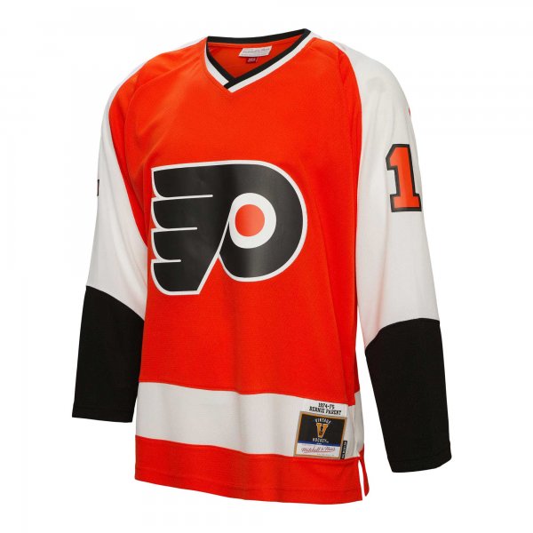 Men's Philadelphia Flyers Bernie Parent Mitchell & Ness Orange  1974/75 Blue Line Player Jersey